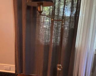 Vintage Chapman Brass Swing Arm Floor Lamp