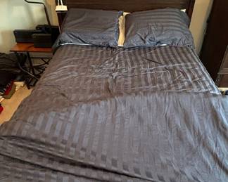 Vintage Dark Wood Bed Frame