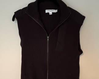 Calvin Klein Slim Fit Knit Zip-Up Vest