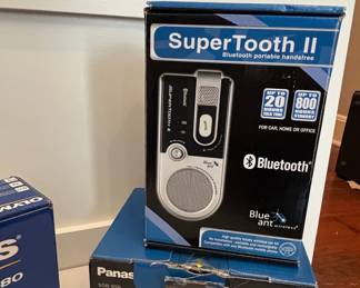 Vintage Electronics Bundle: Olympus FE-280, Panasonic SDR-S50, BlueAnt SuperTooth II