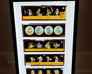 Ernst Plank (E.P.) Magic Lantern Glass Slides, Set of 5 - Children's Scenes