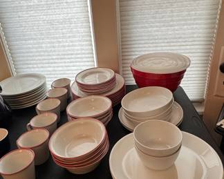 Corelle "Bandhani" Red Paisley Dinnerware Set