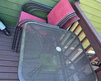 Metal Mesh Patio Bistro Set
