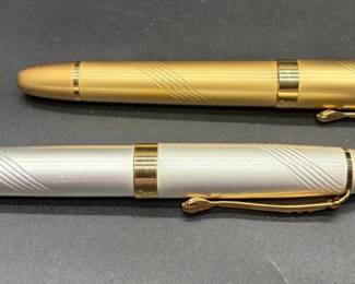 Gold plated fountain pens