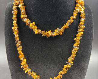 Tiger eye chip necklace
