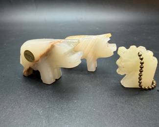 Onyx stone figurines