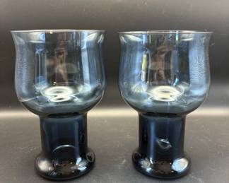 Lenox clarion blue water goblets