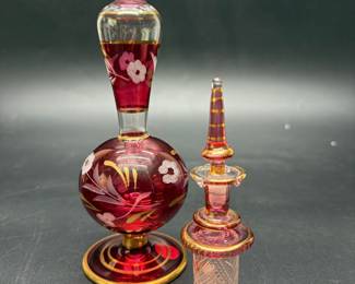 Hand blown Egyptian perfume bottles