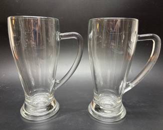 Italian glass beer mugs