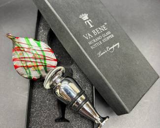 Murano glass wine stopper