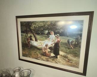 "THE APPLE GATHERERS" BY FRED MORGAN 1880