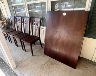 SOLID WOOD TABLE & CHAIRS