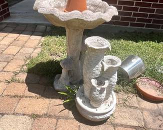 BIRDBATH AND FOUNTAIN