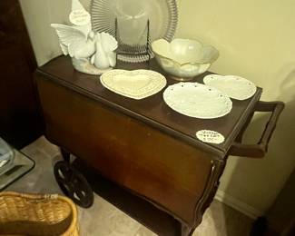 VINTAGE CHERRYWOOD TEA CART