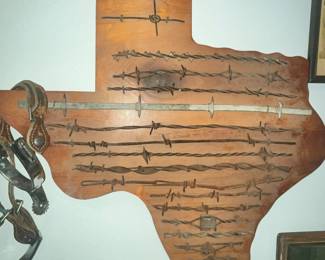TEXAS BARBED WIRE PLAQUE