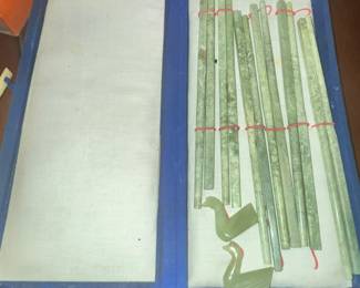 BOX OF VINTAGE JADE CHOPSTICKS