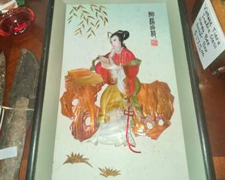VINTAGE ASIAN SHELL ART - BEAUTIFUL!