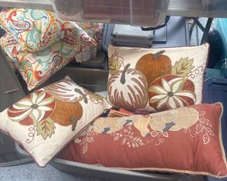 Designer holiday pillows