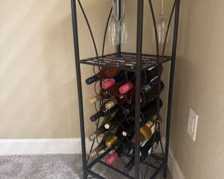 Pier 1 Imports wine rack with 100% granite stone top ( wine included ;)  )