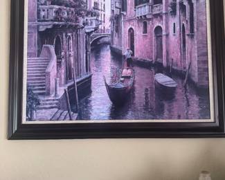 Venetian gondola wall art 45 x 33 1/2“ excellent condition