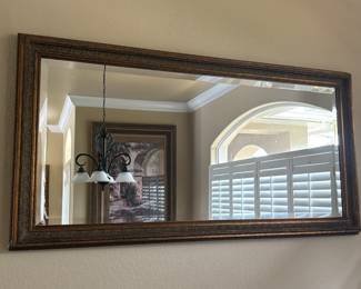 Oversized Decorative Wood Framed Mirror – 78" × 40" – Excellent Condition