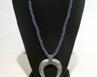 Navajo Style Sterling Naja Pendant Necklace