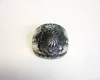 Navajo-Style Bolo Tie Turtle Design