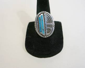 Navajo Sterling Silver Bear Paw Ring