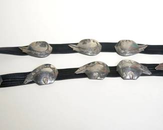 Sterling Silver 10-Concho Heartline Bear Belt