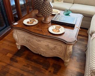 French country coffee table with storage $250