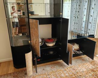 Main floor large display cabinet by EUROPA Group. 103" wide x 78" tall x 20" deep. 4 pieces