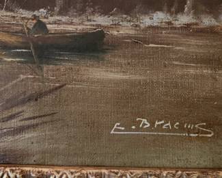 Main floor artwork, oil on canvas by Arthur Edwin Bracy