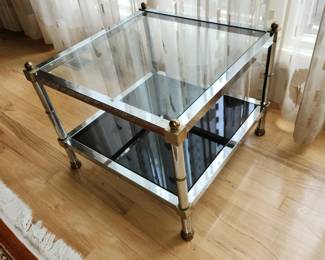 MCM chrome & glass coffee table