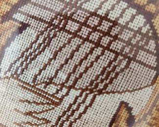 needlepoint art, closeup
