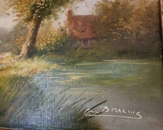 Main floor artwork, oil on canvas by Arthur Edwin Bracy