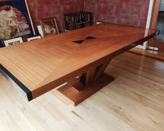 Lacquered dining table. 84" x 43"