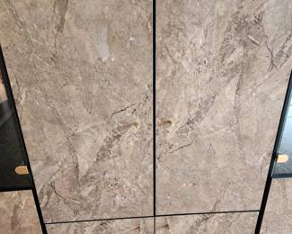 Main floor large display cabinet by EUROPA Group. 103" wide x 78" tall x 20" deep. 4 pieces