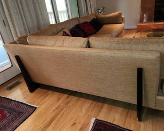 L sectional sofa by Thayer Coggin-back detail