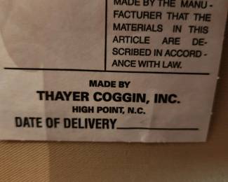L sectional sofa by Thayer Coggin