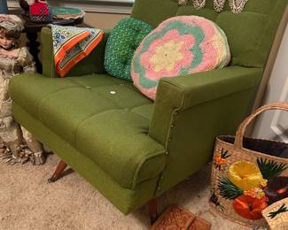 Mid-Century Modern Button Tufted Chair