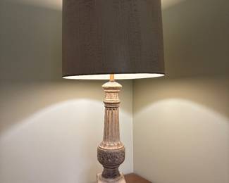 Lamp made from a bowling pin