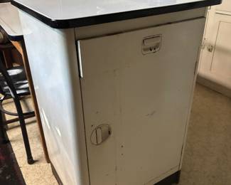 Enamel top kitchen cabinet