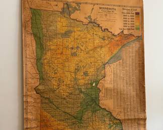 ANTIQUE MINNESOTA MAP