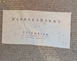 DETAIL: 9x17 TUFENKIAN BY BARBARA BARRY WOOL AND SILK AREA RUG 