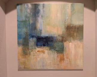 LARGE CANVAS MODERN ABSTRACT ARTWORK - 36" SQUARE
