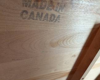 DETAIL: CANADIAN SOLID WOOD PUB TABLES - 35" ROUND, 43" H