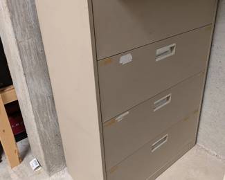 $75 - 4 DRAWER FILE CABINET - 52.5 W x 36W x 18D