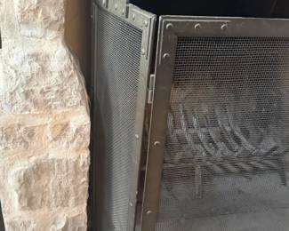 $300 - FIREPLACE GRATE WITH TOOLS