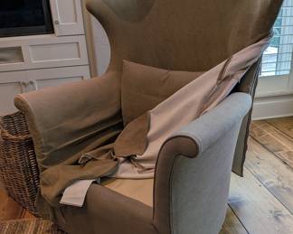 SHOWING SLIPCOVER REMOVAL
