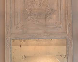 FRENCH STYLE CARVED TRUMEAU WALL MIRROR - 62" x 41"